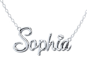 3D Necklace Pendant Sophia Font Shiny-NPFN0001