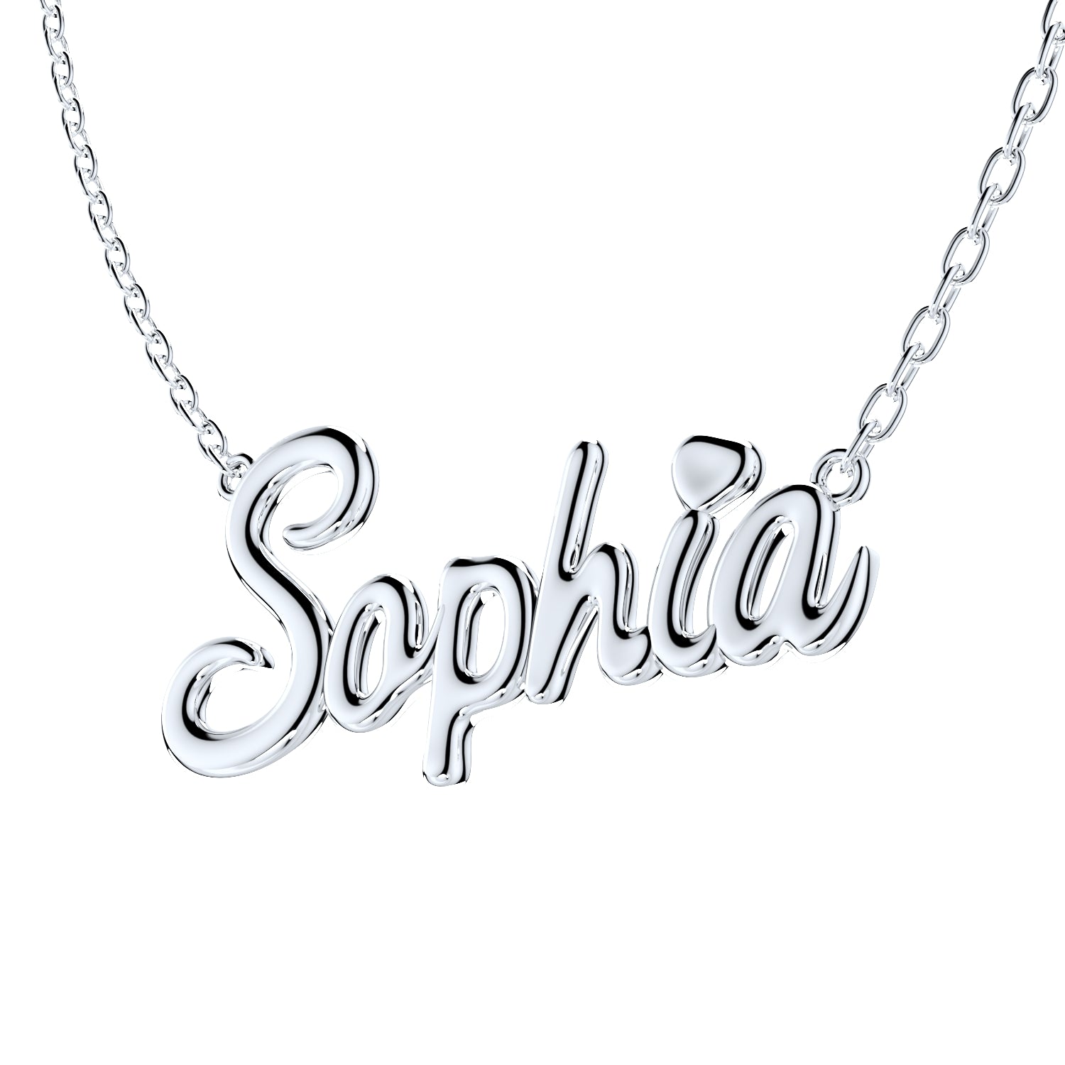 3D Necklace Pendant Sophia Font Shiny-NPFN0001