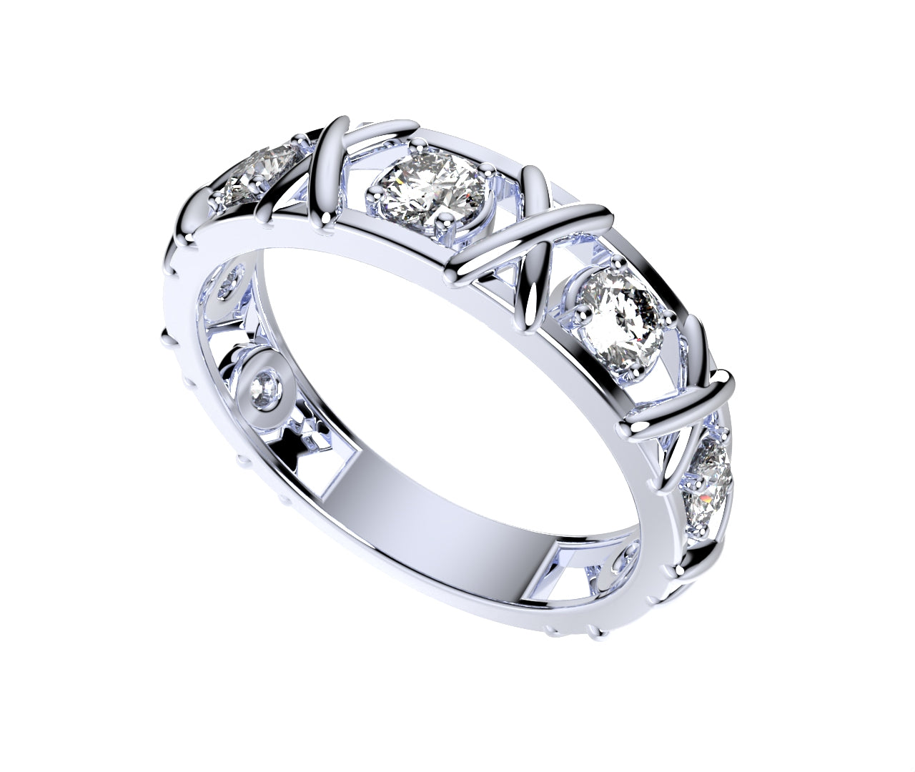 Wedding Set Ring 3D CAD Design-O110033