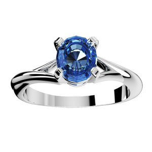 Twisted Oval Gemstone Engagement Ring 3D CAD Design-O11031OV 3D print model