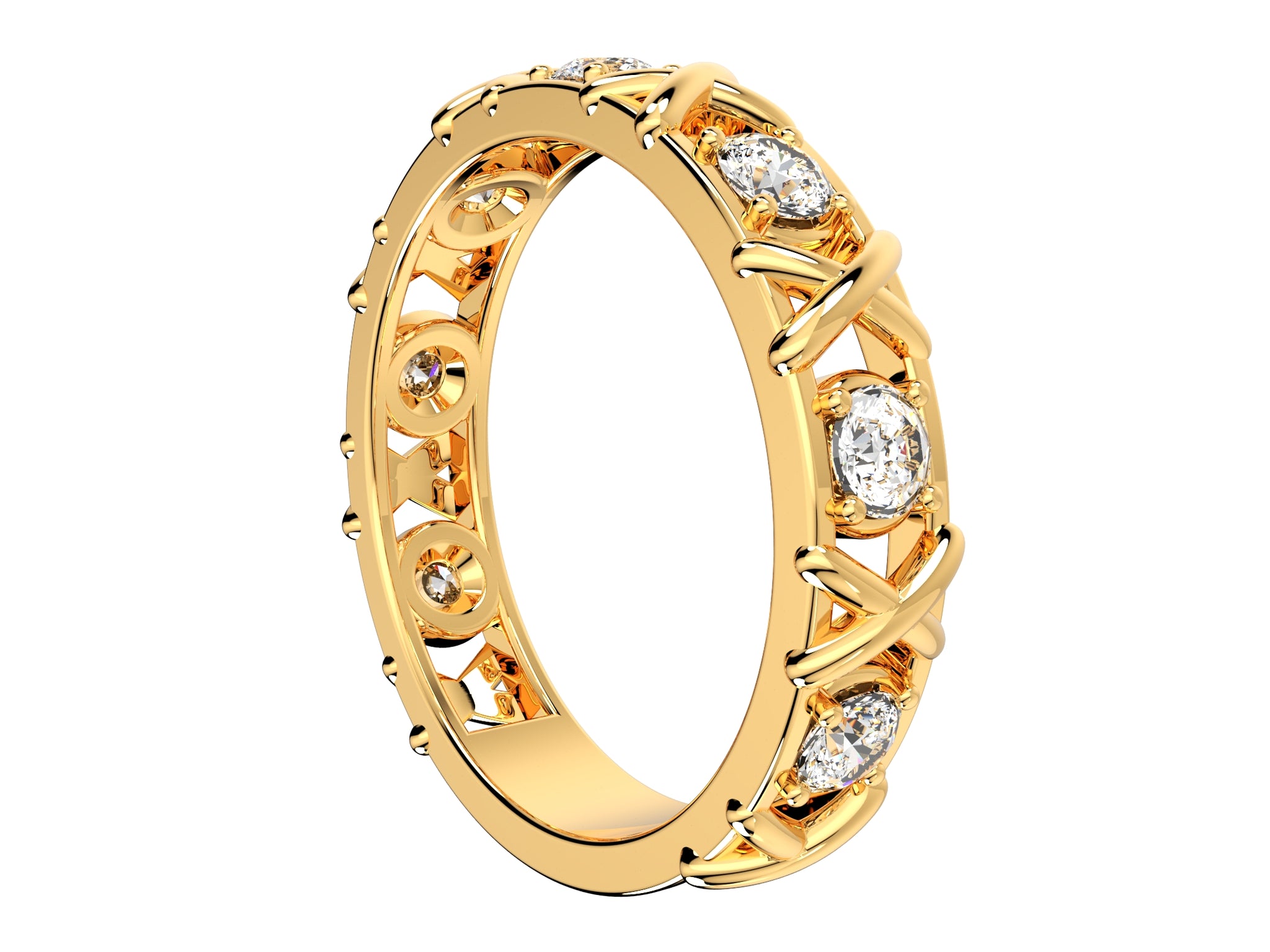 Wedding Set Ring 3D CAD Design-O11113
