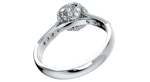Engagement Ring Halo Diamonds 3D CAD Design-O1168PT3D