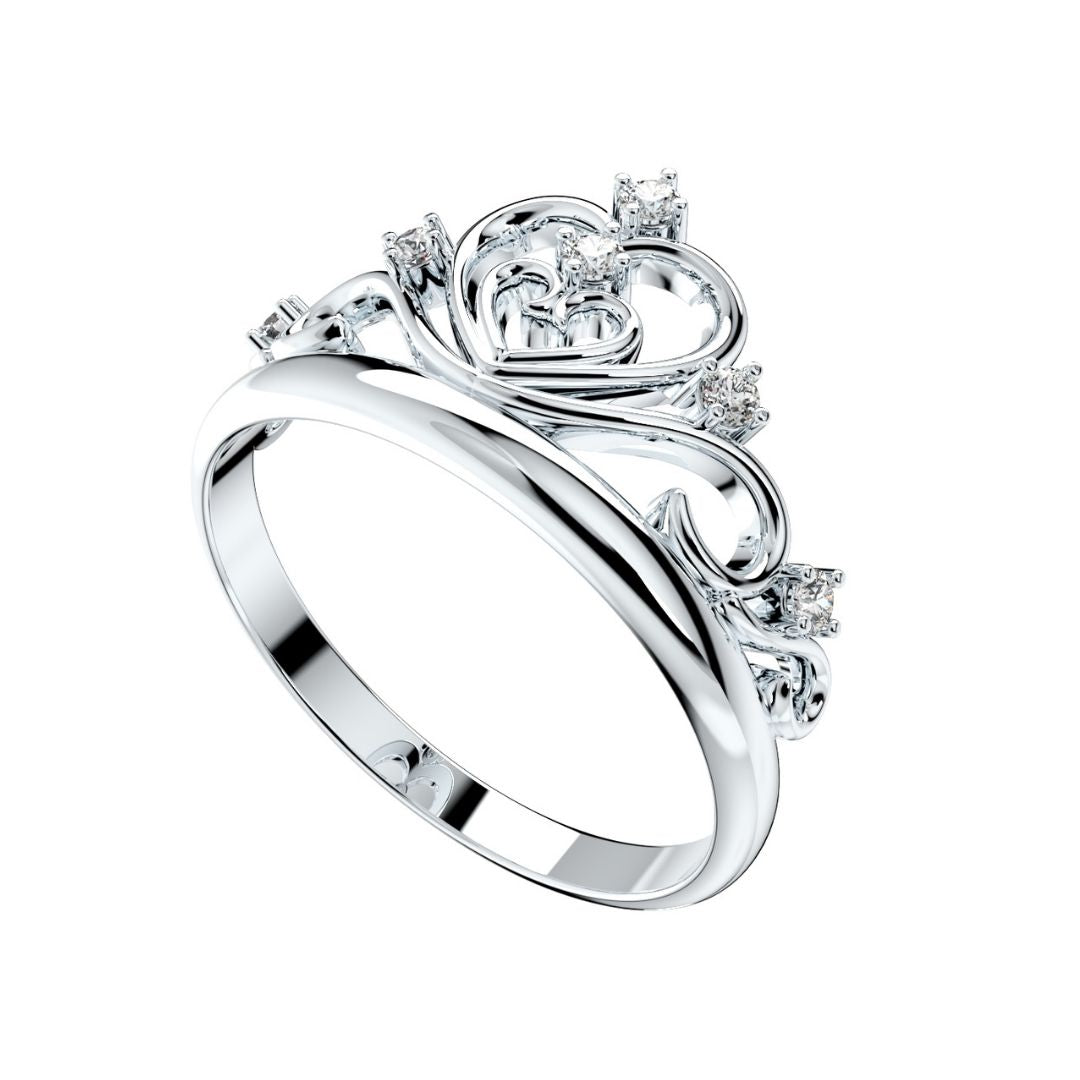 Crown Ring Women Ring Fine Jewelry 3D CAD Design-O1A001 3D model 3D  printable | CGTrader