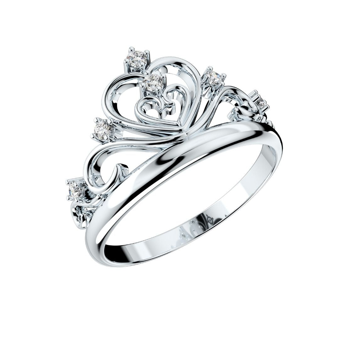 Crown Ring Women Ring Fine Jewelry 3D CAD Design-O1A001