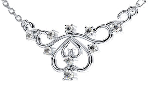 Crown Pendant Necklace Patterns With Diamonds 3D CAD Design-O1A003