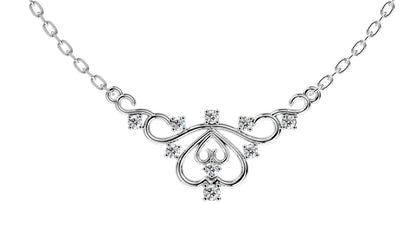 Crown Pendant Necklace Patterns With Diamonds 3D CAD Design-O1A003
