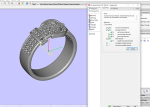 Men And Women Belt Ring 3D CAD Design-O1B03