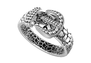 Crocodile Belt Gothic Ring For Men 3D CAD Design-O1T31