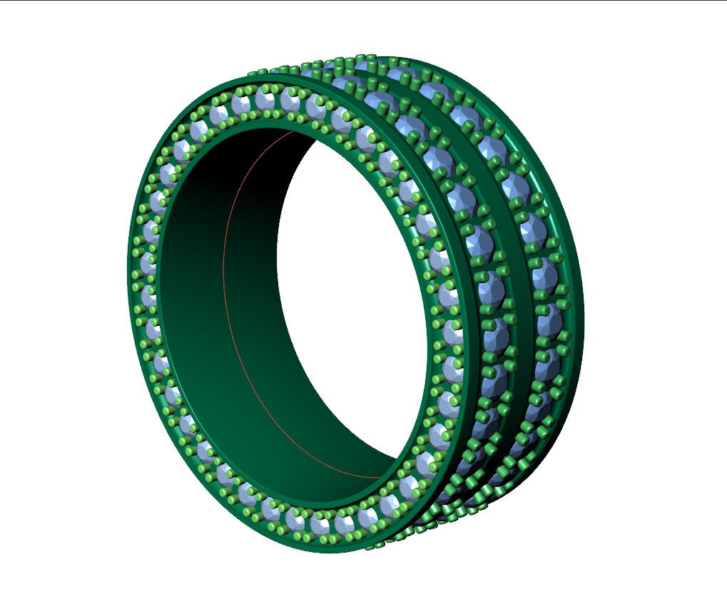 Wedding Ring For Men And Women 9 mm Wide Design-PSJM001V12VB 3D print model