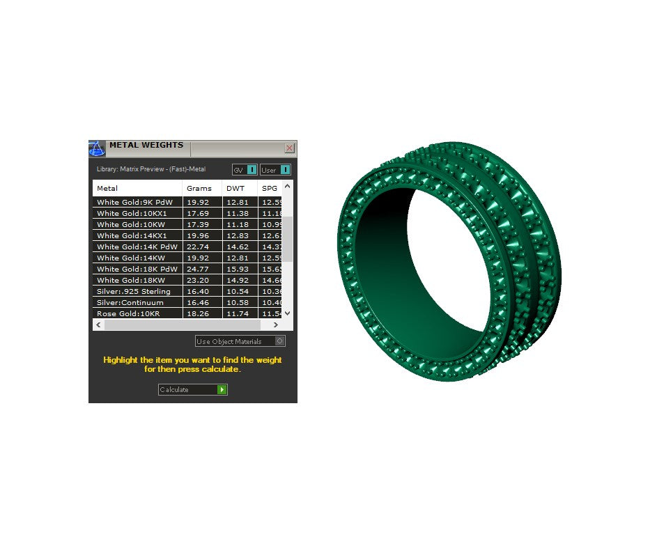 Wedding Ring For Men And Women 9 mm Wide Design-PSJM001V12VB 3D print model