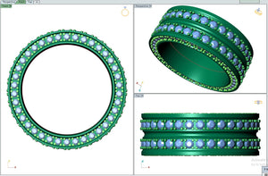 Wedding Ring For Men And Women 9 mm Wide Design-PSJM001V12VD 3D print model