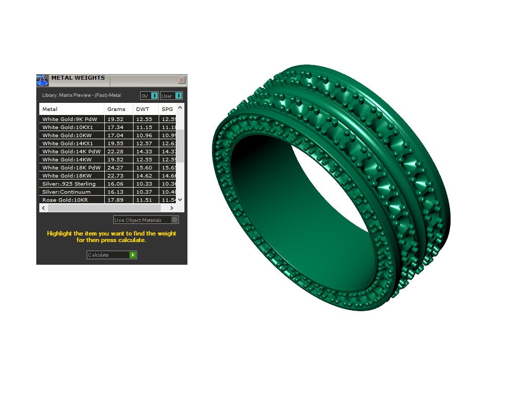 Wedding Ring For Men And Women 9 mm Wide Design-PSJM001V12VD 3D print model