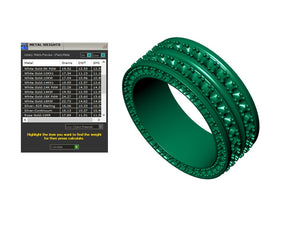 Wedding Ring For Men And Women 9 mm Wide Design-PSJM001V12VD 3D print model