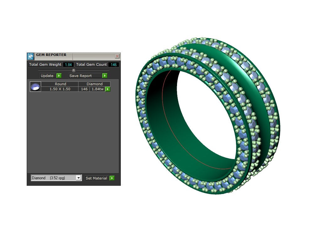 Wedding Ring Set Women Men Ring CAD Design-PSJM001V6