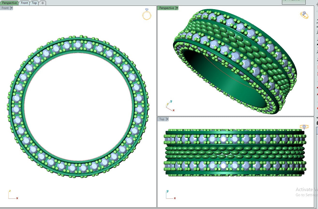 Wedding Ring Set Women Men Ring CAD Design-PSJM001V8