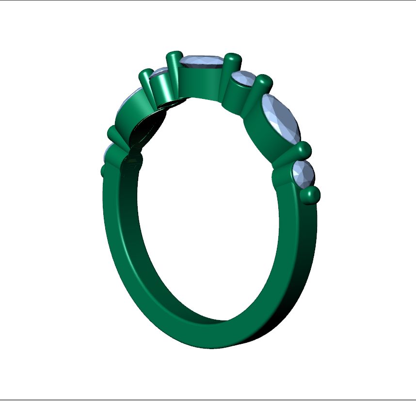Wedding Set Ring CAD Design-PSTR02 3D Print Model