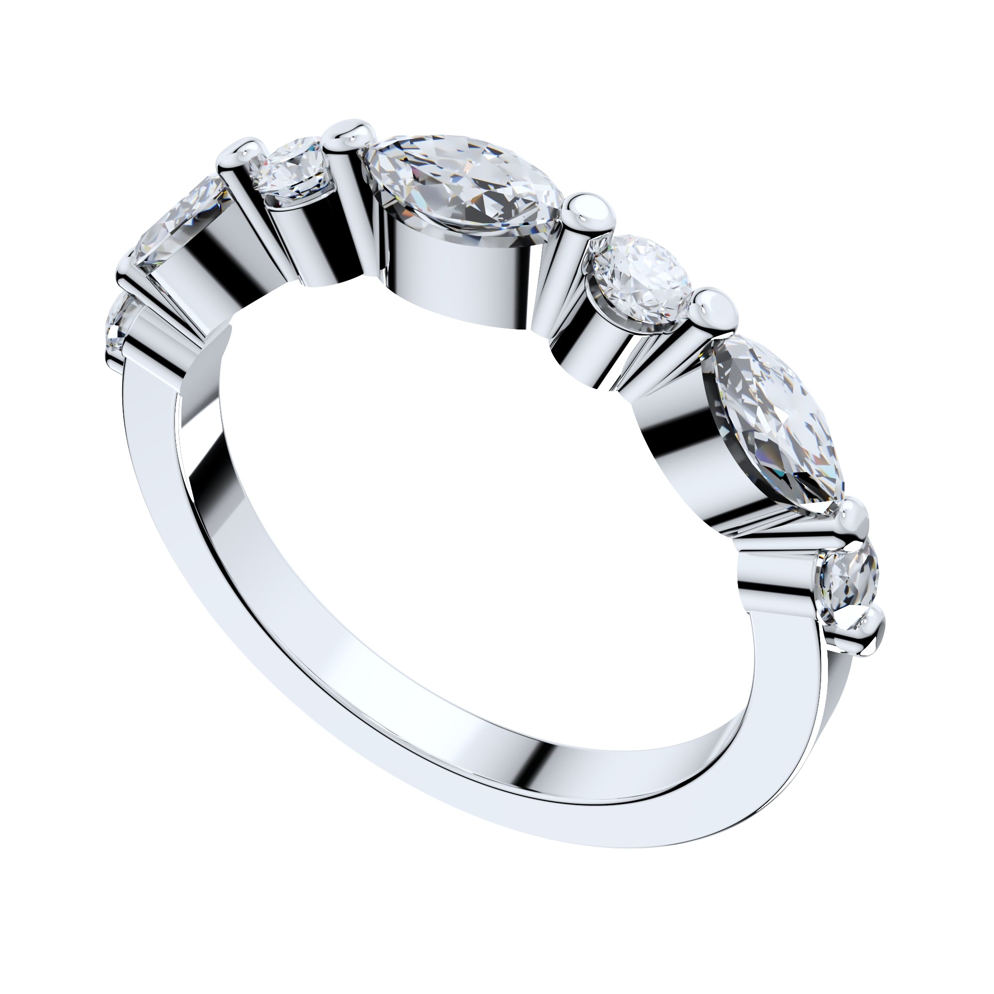 Wedding Set Ring CAD Design-PSTR02 3D Print Model