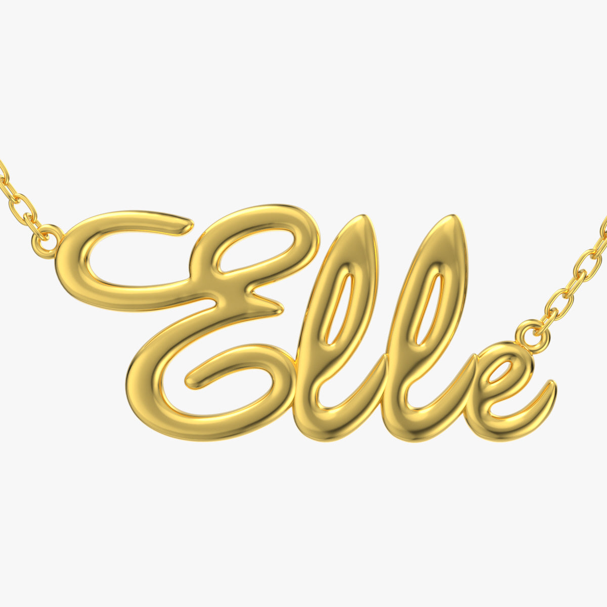 Elle Shiny Surface Version Jewelry Font Necklace Pendant Design-EDS-B 3D Print Model
