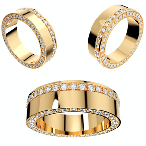 Wedding Set Rings For Women And Men CAD Design-PSJM001V17 3D print model
