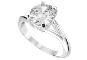 Twisted Oval Gemstone Engagement Ring 3D CAD Design-O11031OR