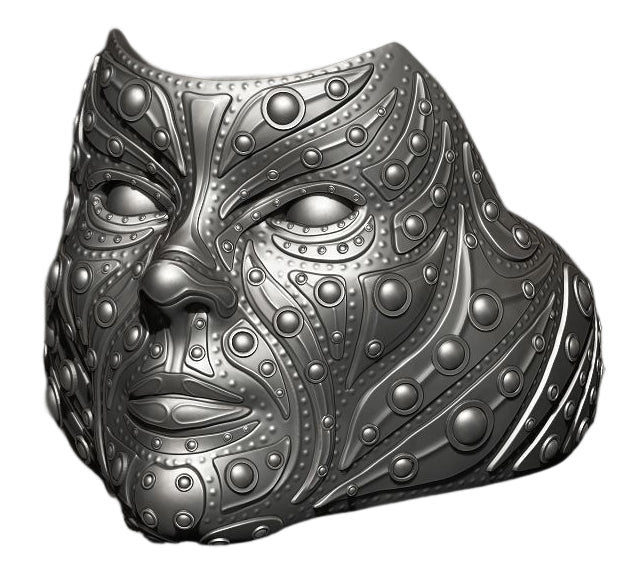 Face-Of Steel Men Ring 3D Printed Design-GGCP-418