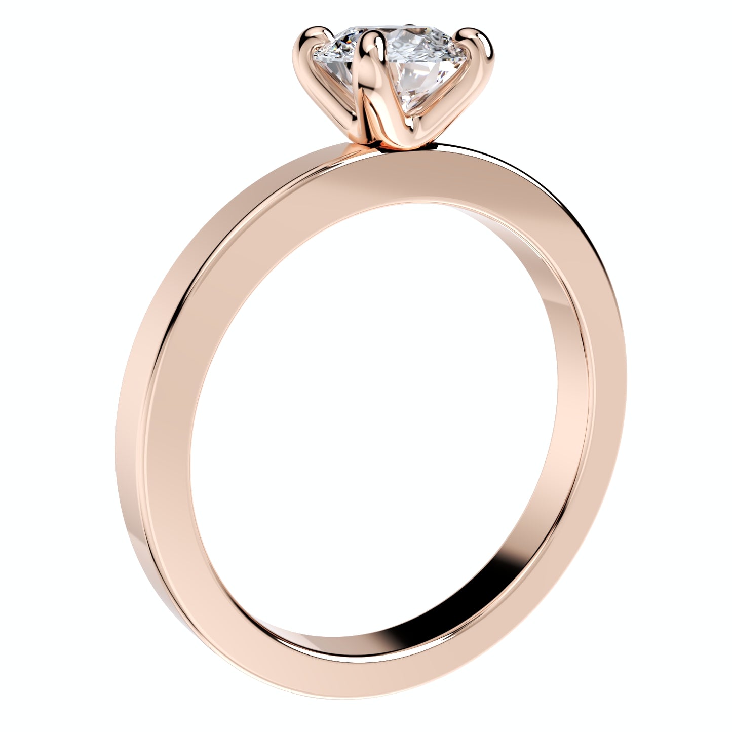 Women Engagement Ring Solitaire Ring CAD Design-PSTR03 3D print model